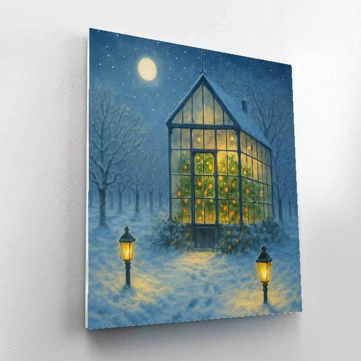 Frosted Greenhouse Christmas Orchard Paint by numbers kits