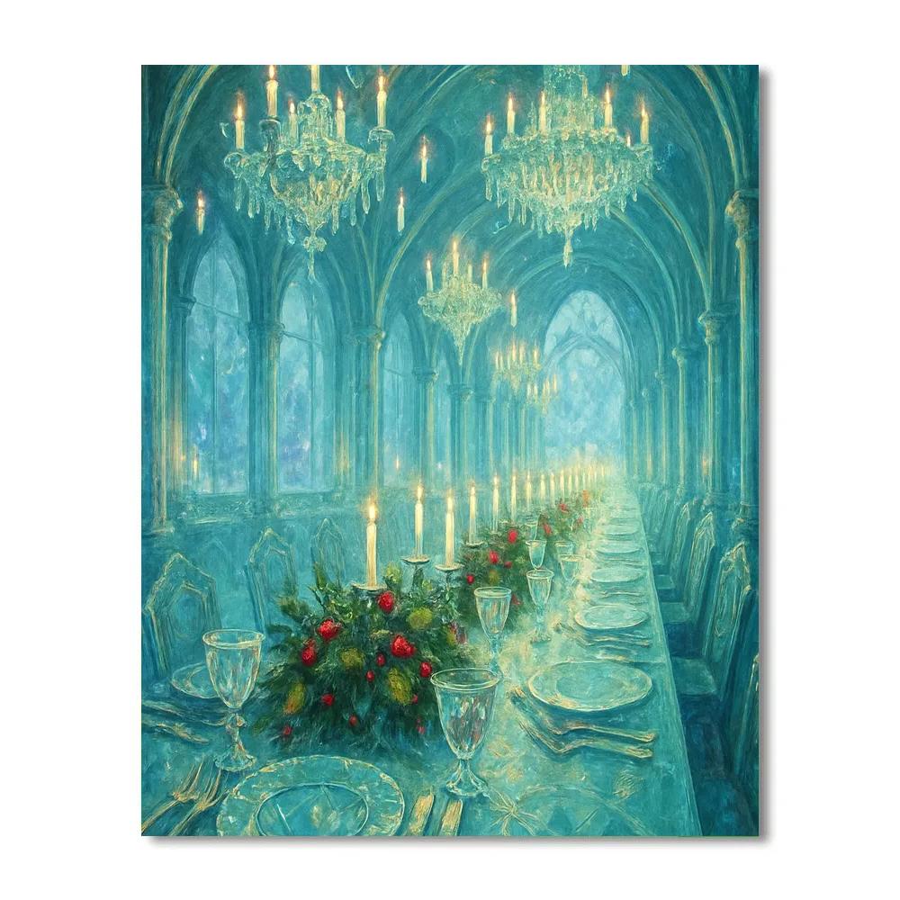 Ice Crystal Palace Christmas Banquet Numbered painting kits