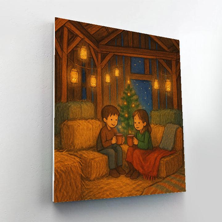 Christmas Firefly Barn Loft paint by numbers