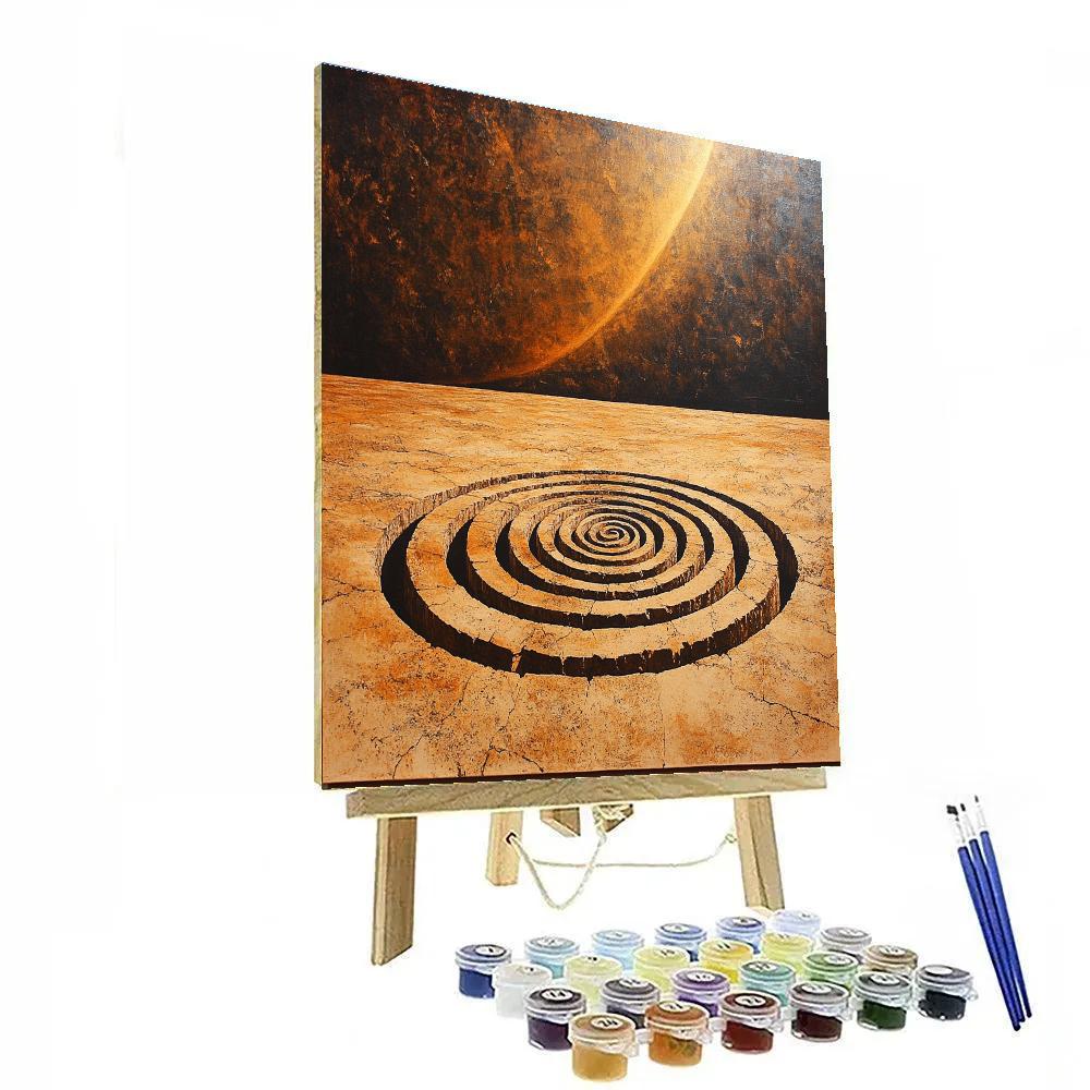 Michelangelo Inspired Fossil Drift Spirals Numbered painting kits
