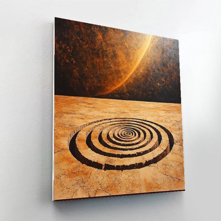 Michelangelo Inspired Fossil Drift Spirals Numbered painting kits