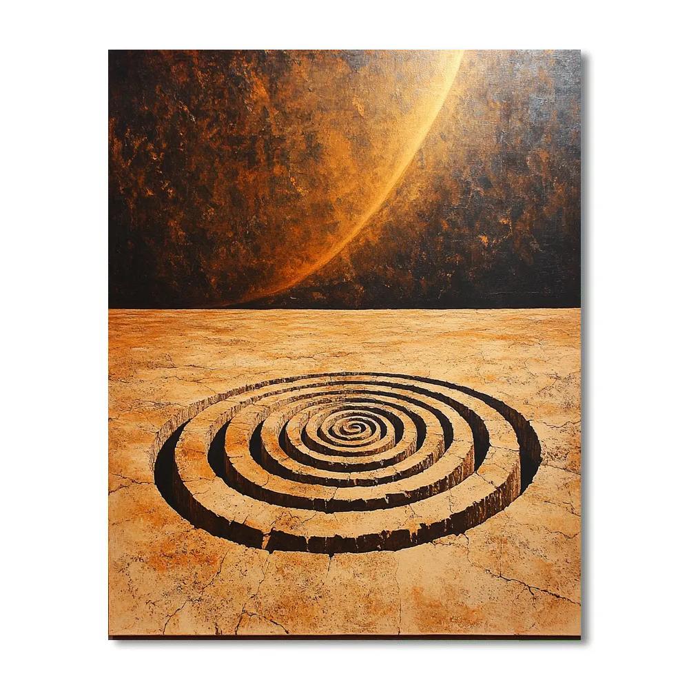 Michelangelo Inspired Fossil Drift Spirals Numbered painting kits