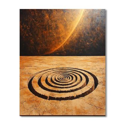 Michelangelo Inspired Fossil Drift Spirals Numbered painting kits