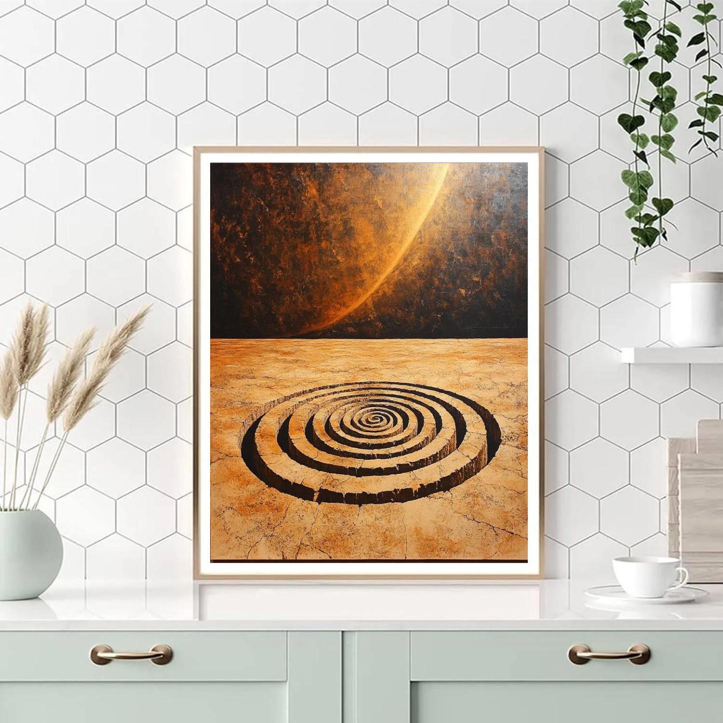 Michelangelo Inspired Fossil Drift Spirals Numbered painting kits