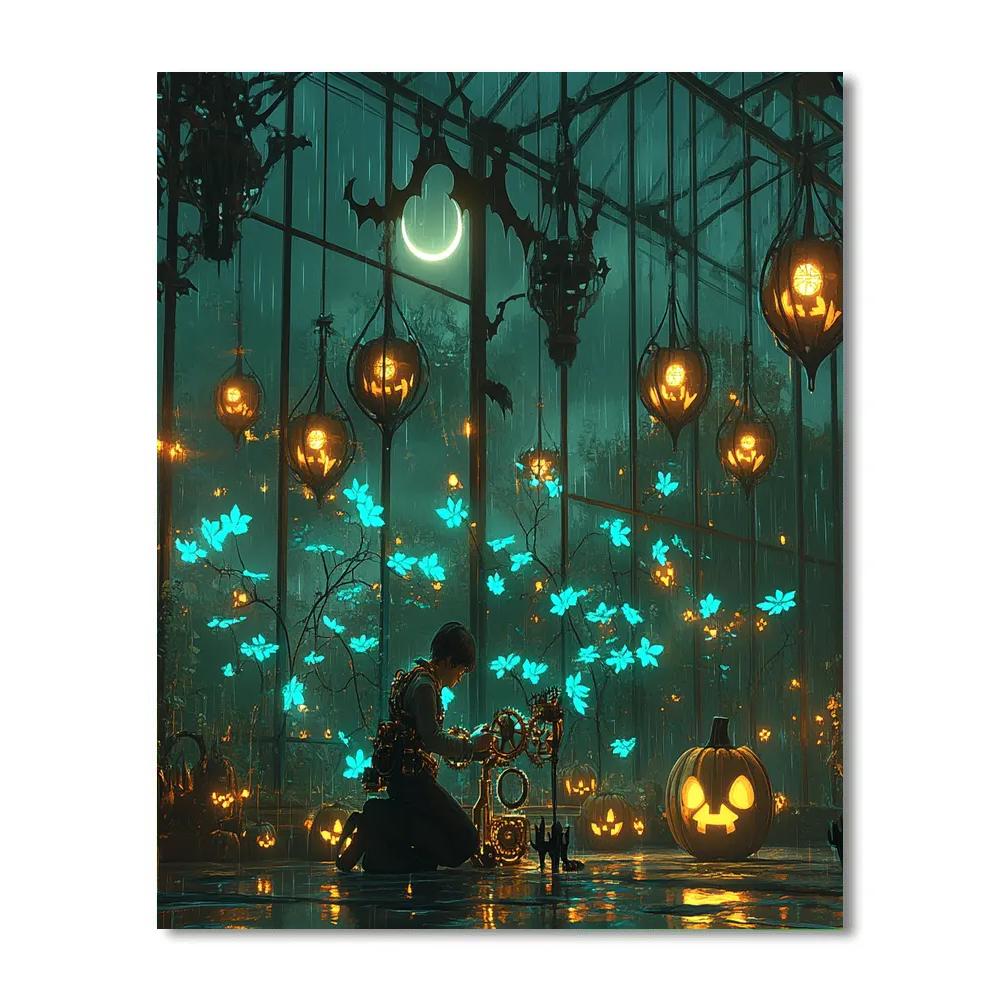 Haunted Clockwork Pumpkin Conservatory paint by color