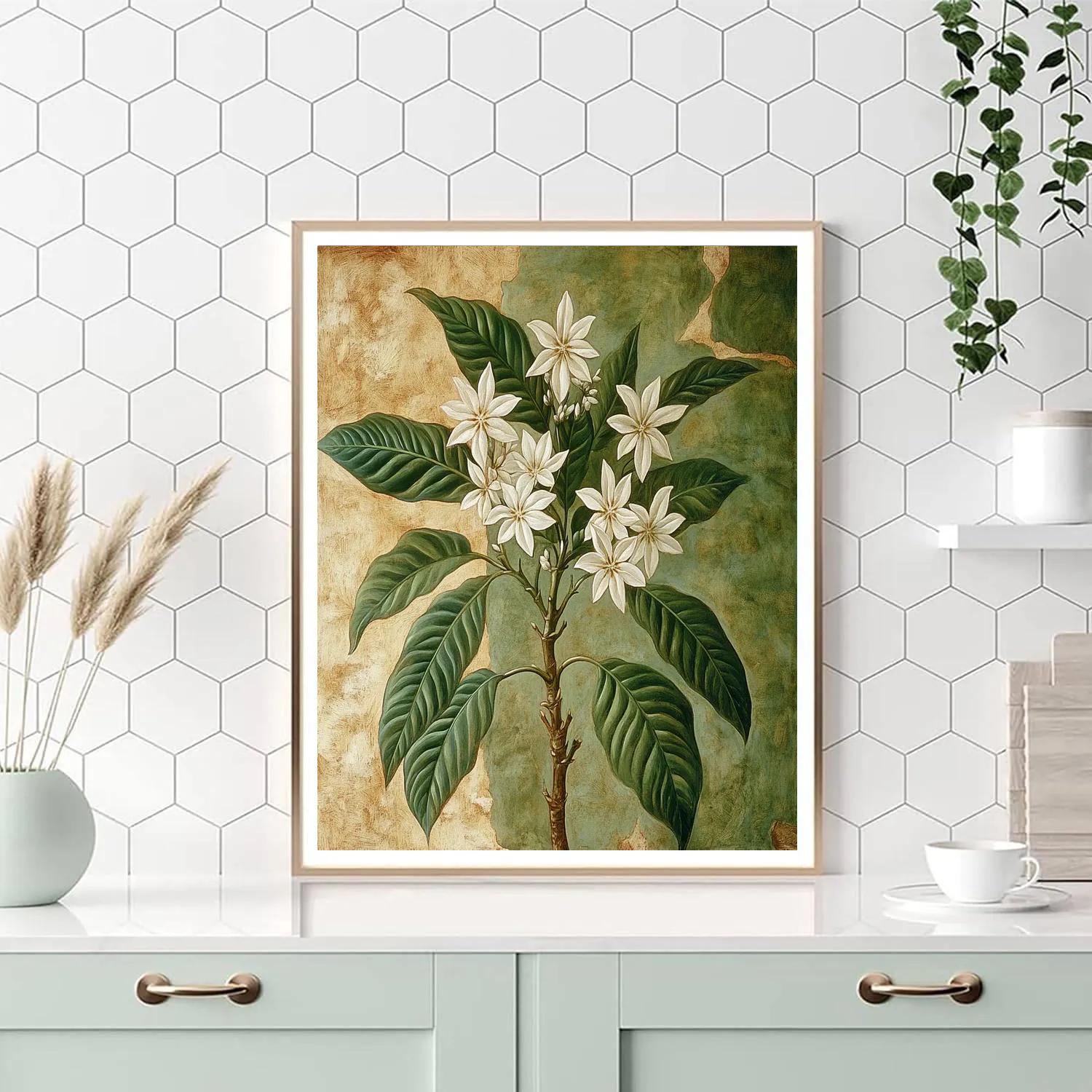 Michelangelo Inspired Nebular Orchard Of Coffee Blossoms paint by numbers