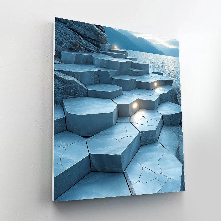 Michelangelo Inspired Basalt Circuit Labyrinth Painting by numbers kit