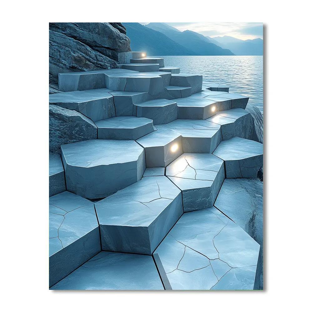 Michelangelo Inspired Basalt Circuit Labyrinth Painting by numbers kit