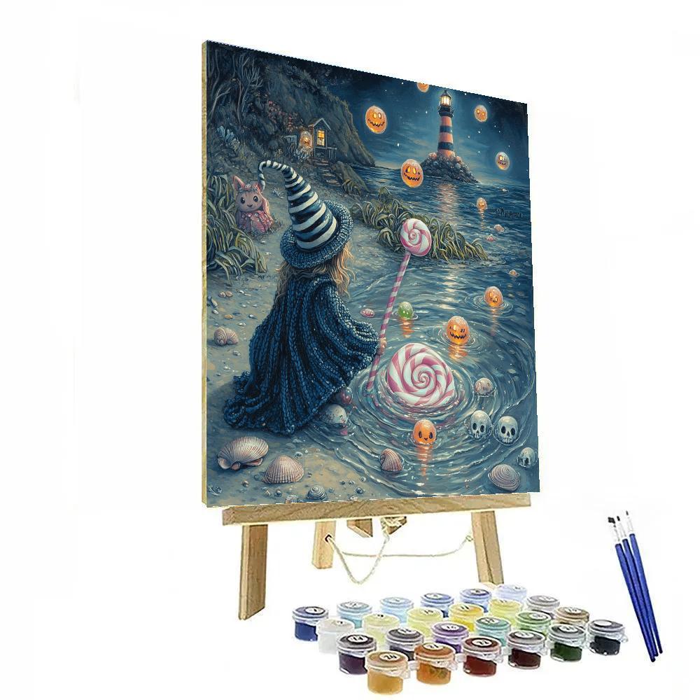 Spooky Tidepool Of Candy Comets Number painting