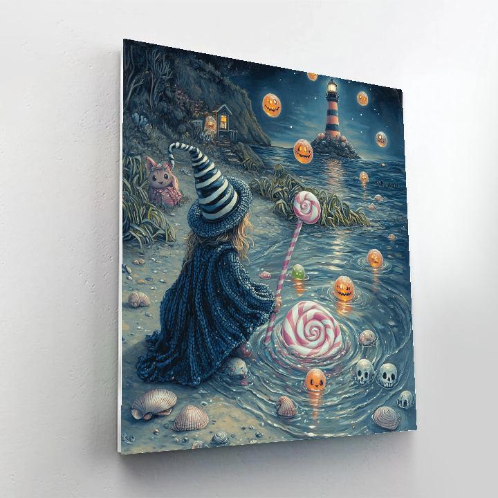 Spooky Tidepool Of Candy Comets Number painting