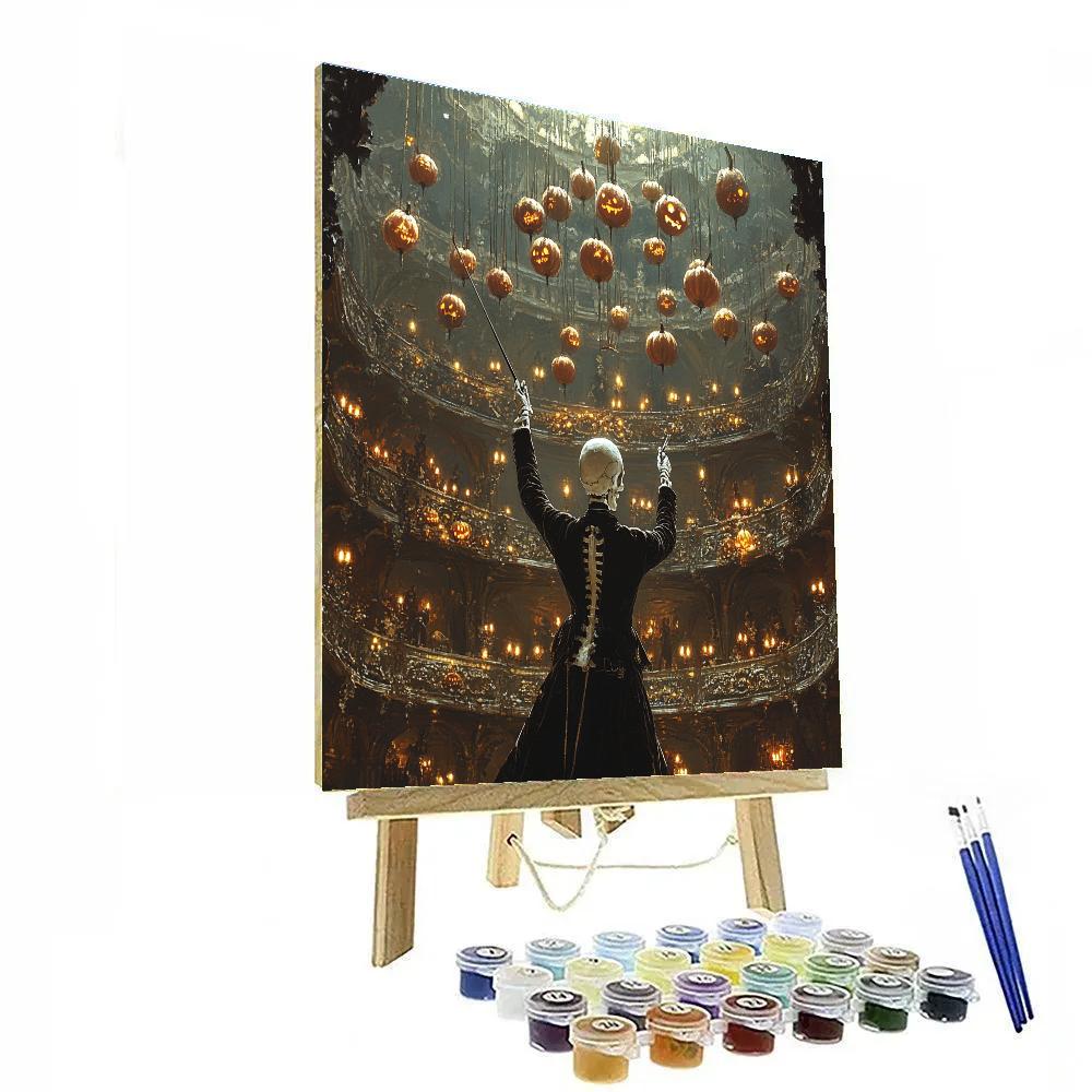 Candlelit Opera Of Haunted Marionettes Number painting