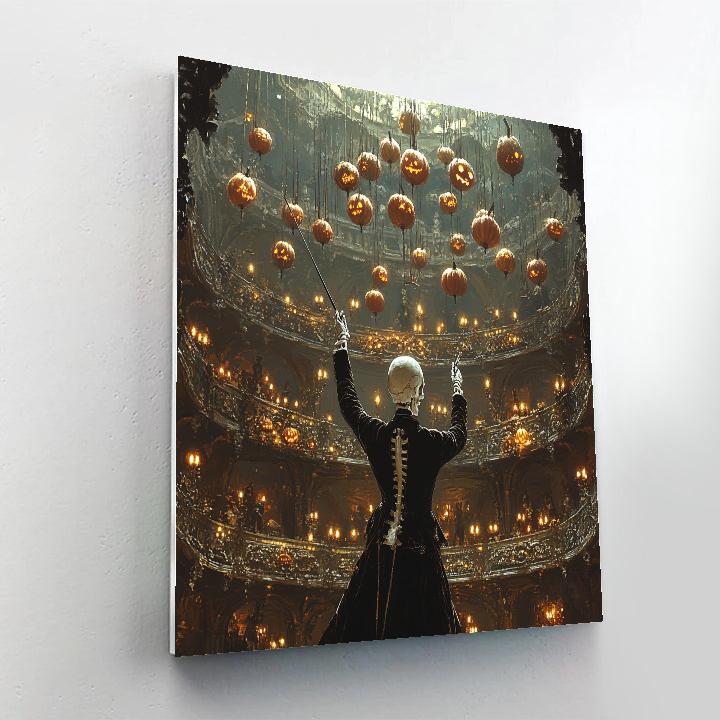 Candlelit Opera Of Haunted Marionettes Number painting