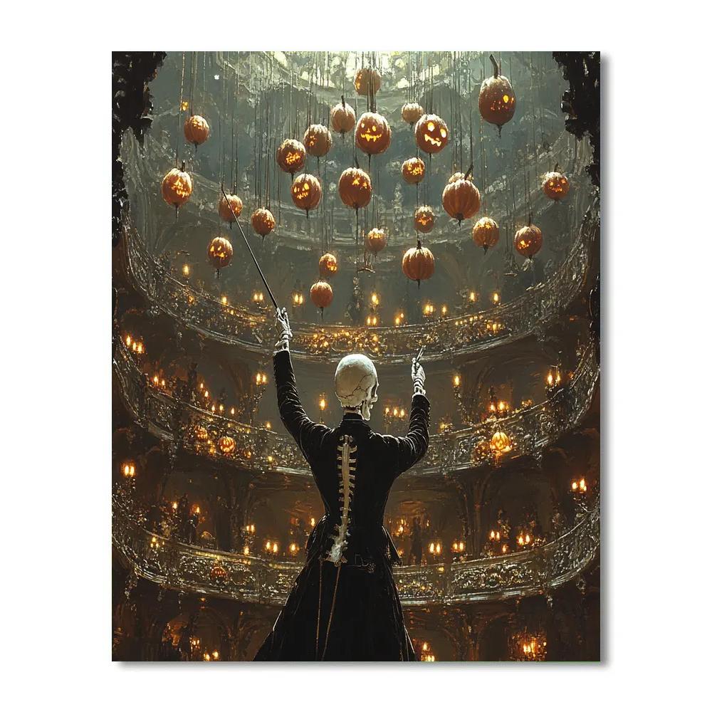 Candlelit Opera Of Haunted Marionettes Number painting