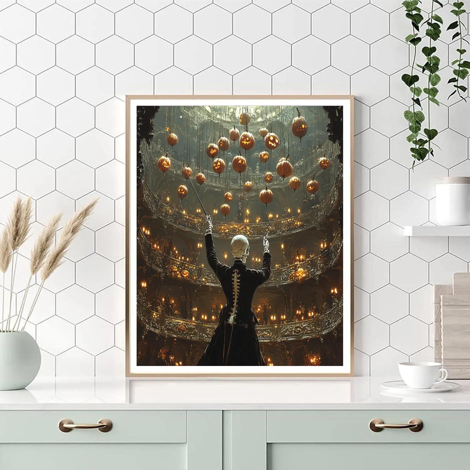 Candlelit Opera Of Haunted Marionettes Number painting