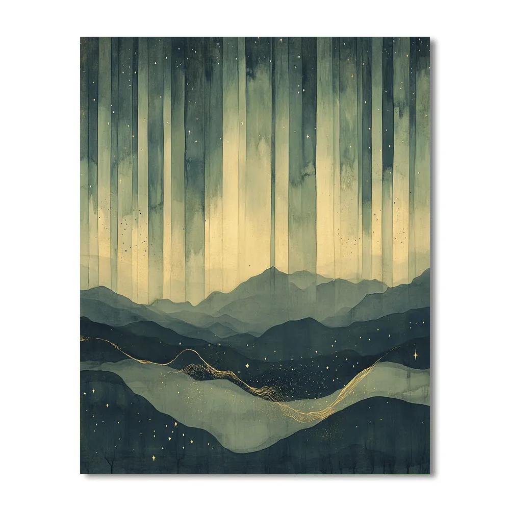 Leonardo Da Vinci Inspired Aurora Veil Studies painting number kit