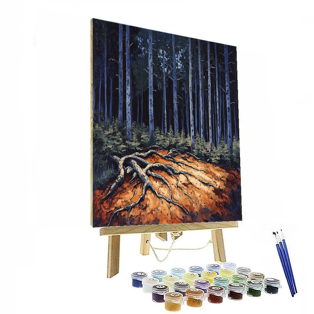 Arthur Lismer Inspired Tangled Understory After The September Squall paint by color