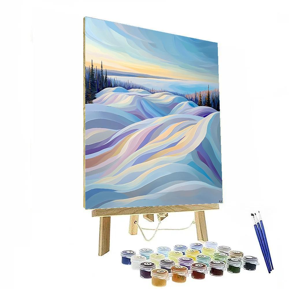 A.Y. Jackson Inspired Arctic Prism Snow Dunes Numbered painting kits