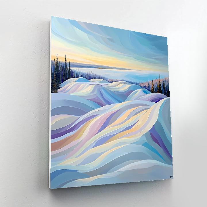 A.Y. Jackson Inspired Arctic Prism Snow Dunes Numbered painting kits