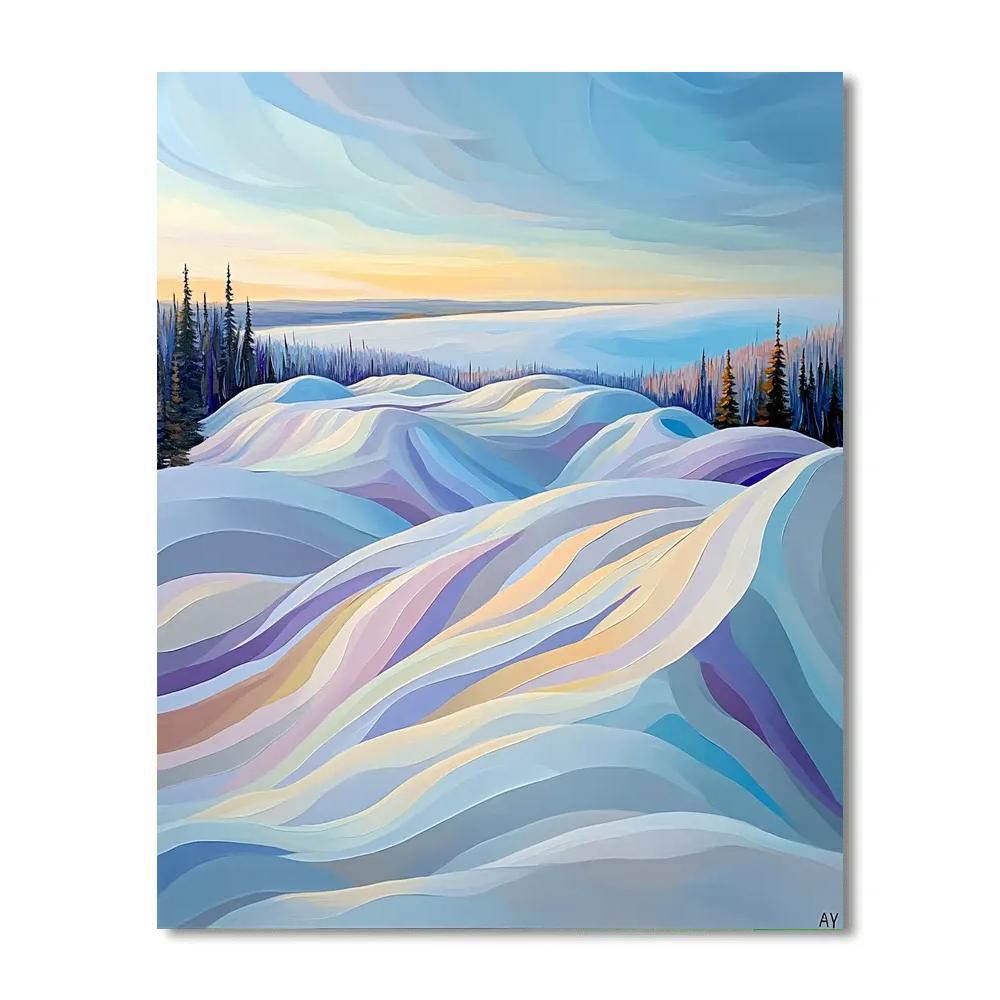 A.Y. Jackson Inspired Arctic Prism Snow Dunes Numbered painting kits