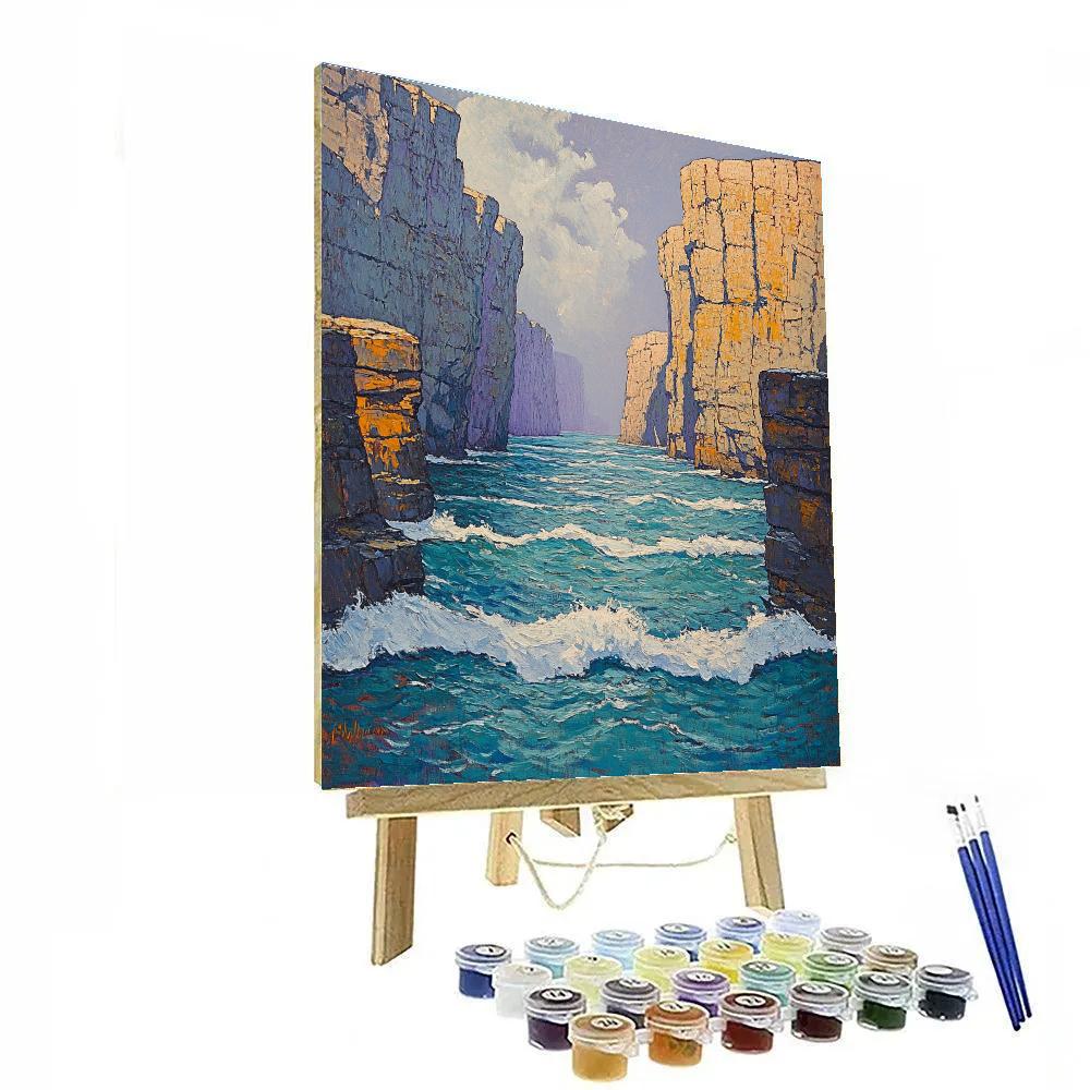 Arthur Lismer Inspired Whitecap Geometry In McGregor Bay Channel Paint by numbers kits