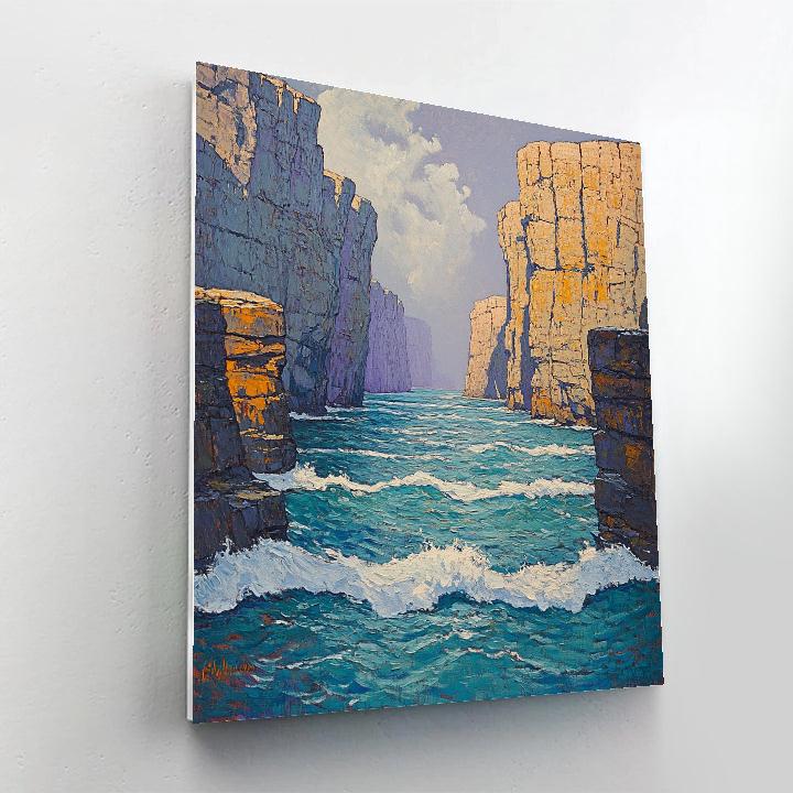 Arthur Lismer Inspired Whitecap Geometry In McGregor Bay Channel Paint by numbers kits