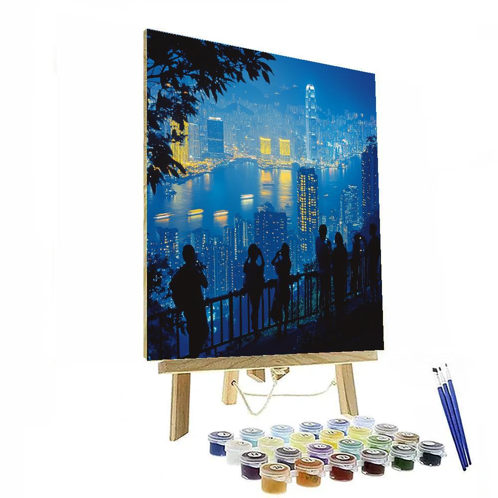 Skyline From Victoria Peak Hong Kong China Painting by numbers kit