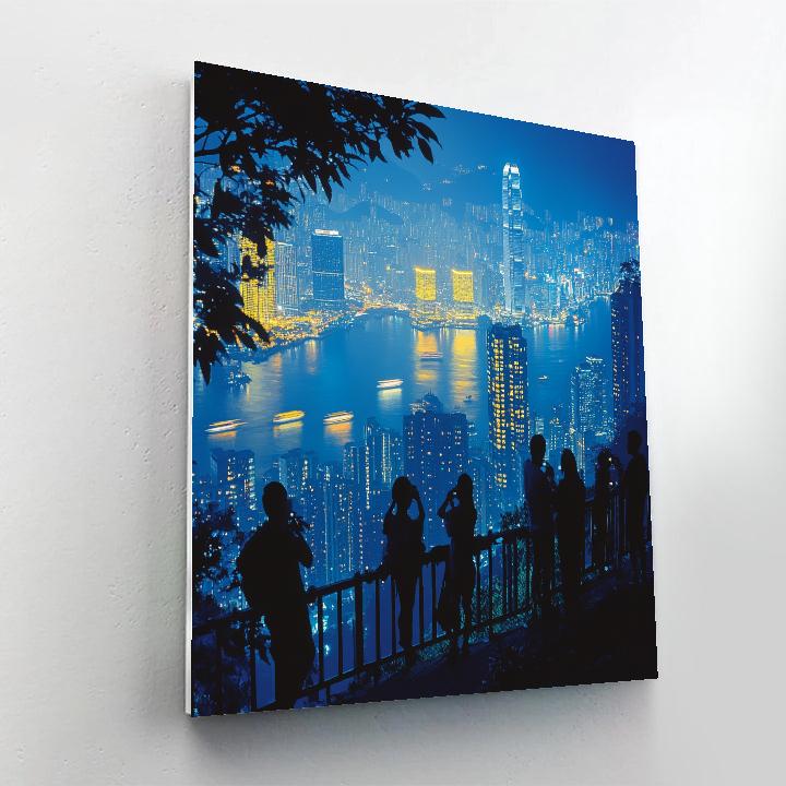 Skyline From Victoria Peak Hong Kong China Painting by numbers kit