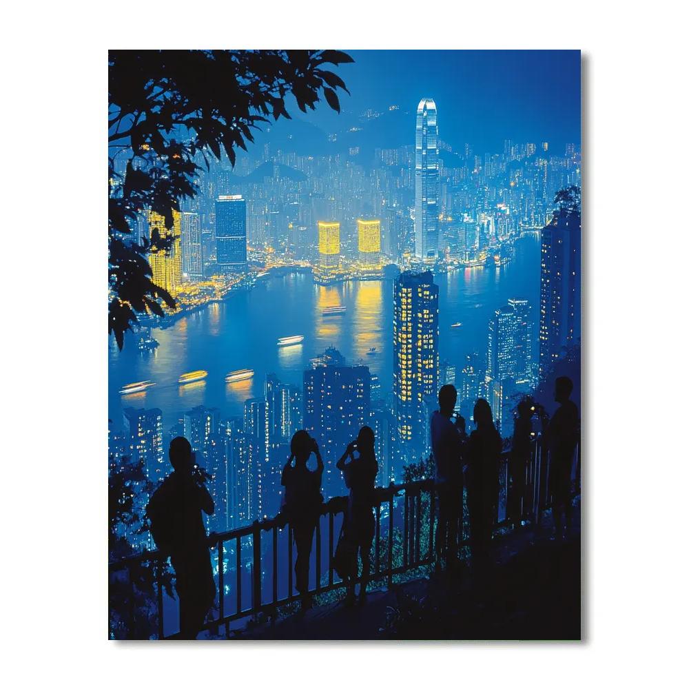 Skyline From Victoria Peak Hong Kong China Painting by numbers kit