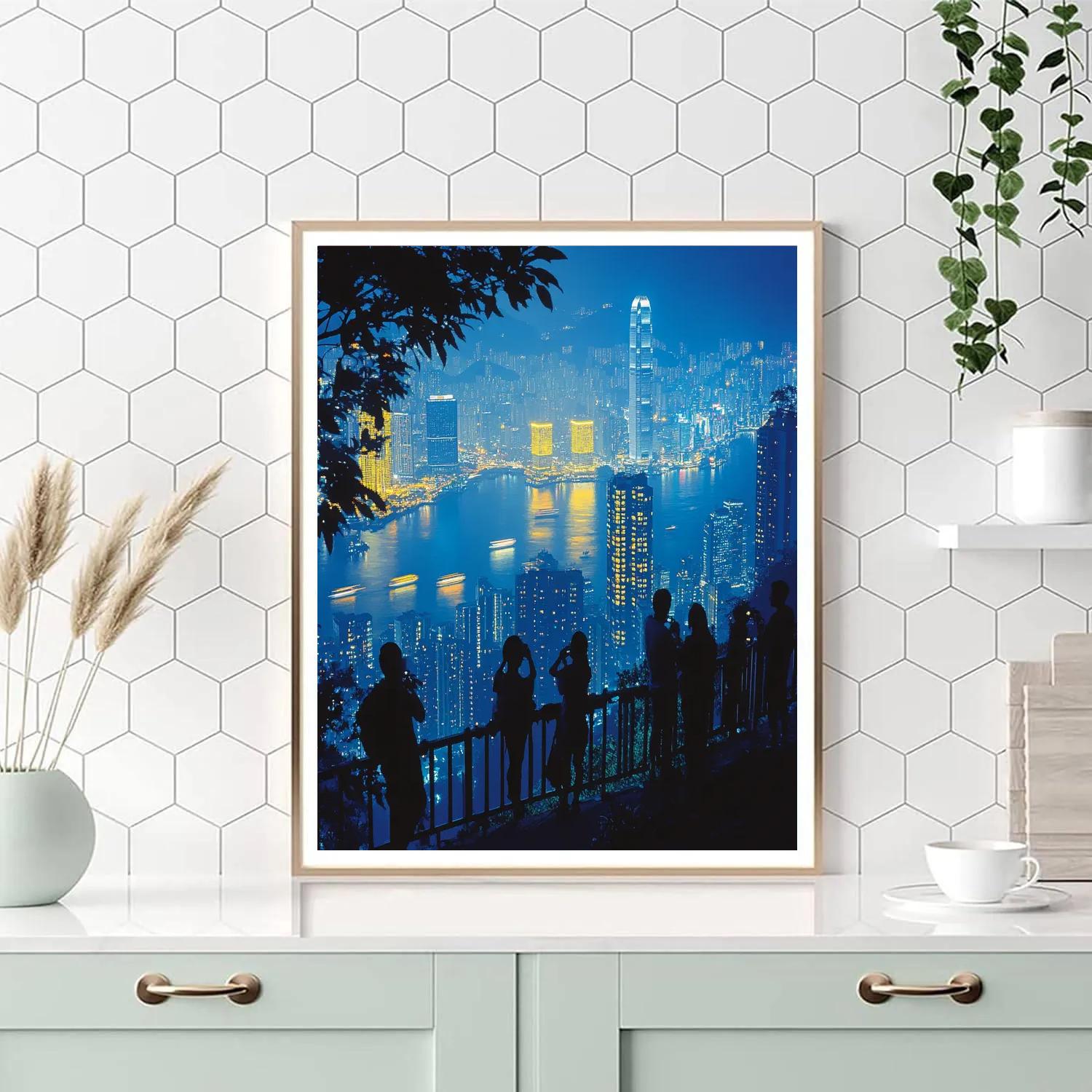 Skyline From Victoria Peak Hong Kong China Painting by numbers kit