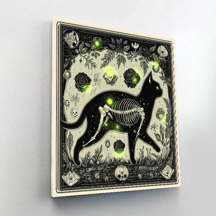 Spooky Botanical X Ray Parade Poster Number painting