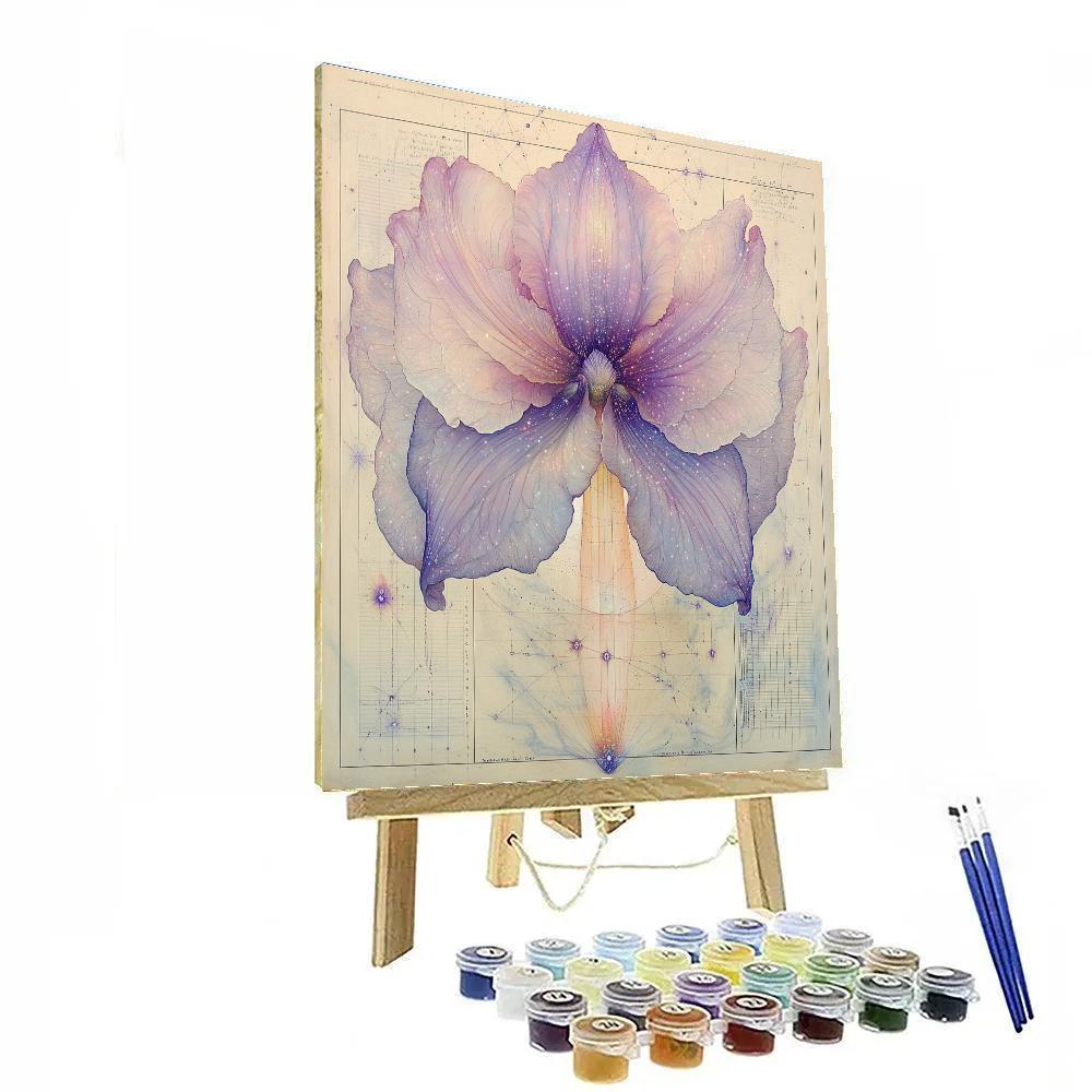 Leonardo Da Vinci Inspired Orchid Nebula Hybrid painting number kit