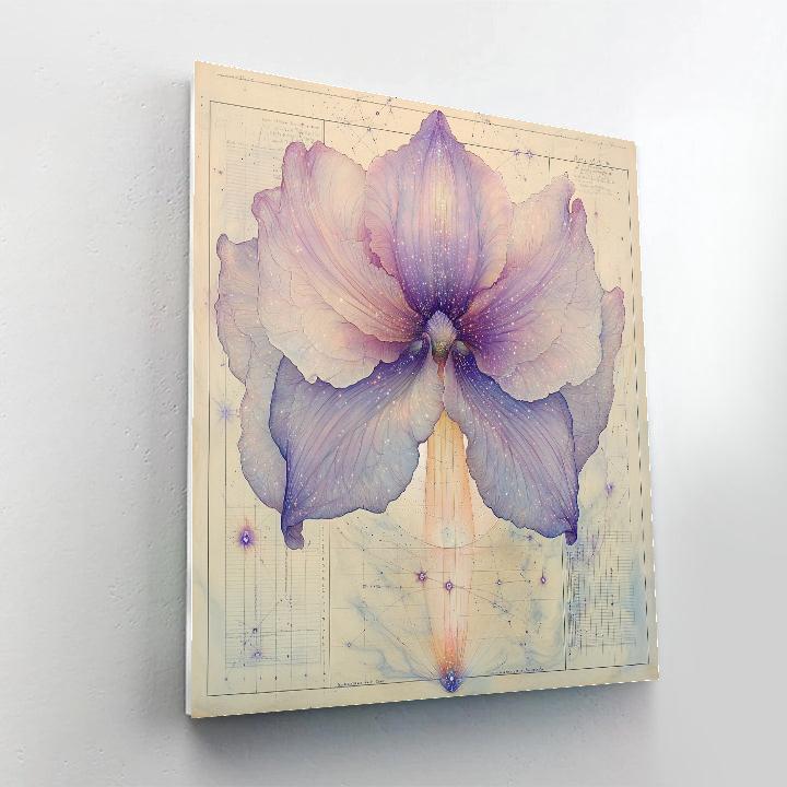 Leonardo Da Vinci Inspired Orchid Nebula Hybrid painting number kit