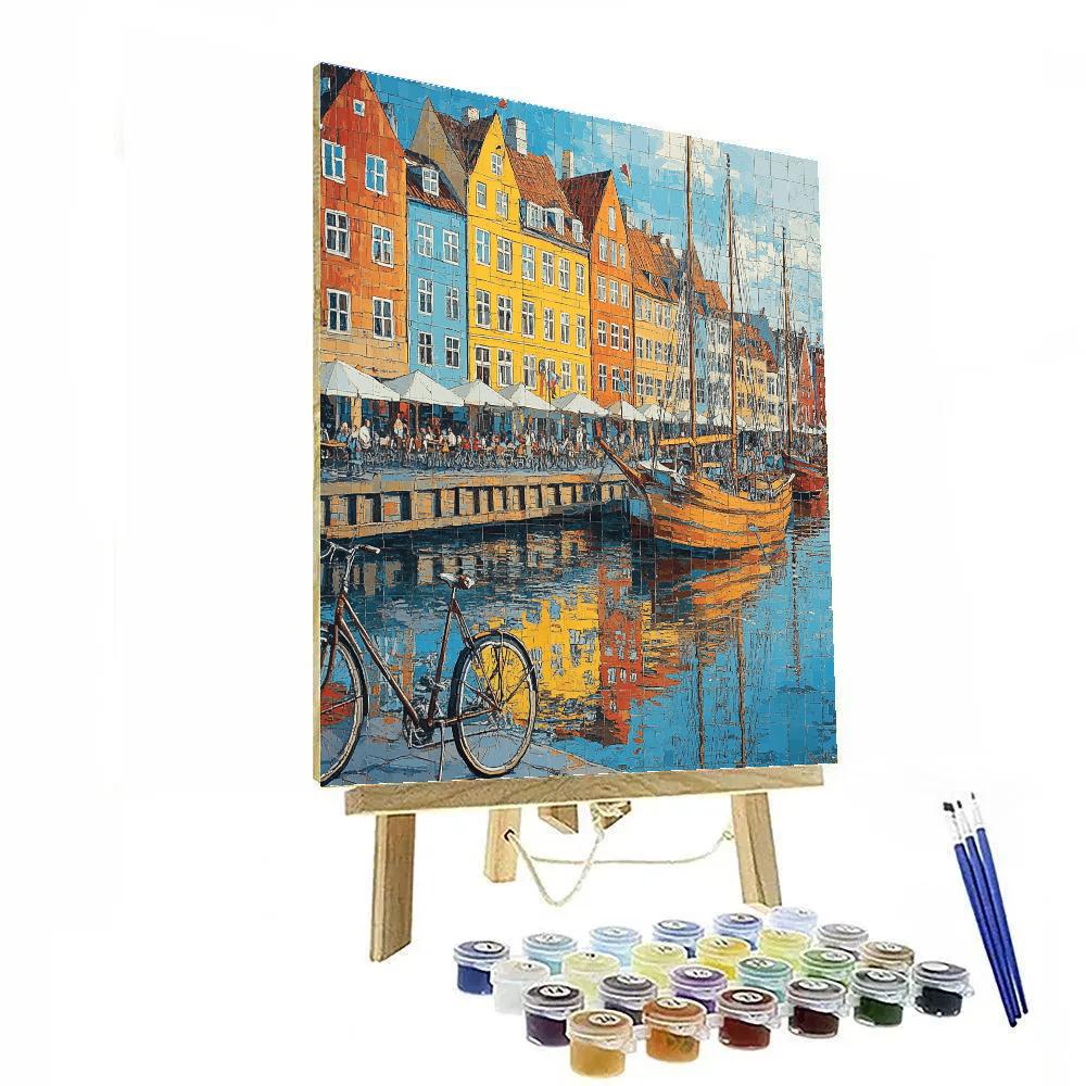 Colorful Houses Of Nyhavn Copenhagen Denmark painting number kit