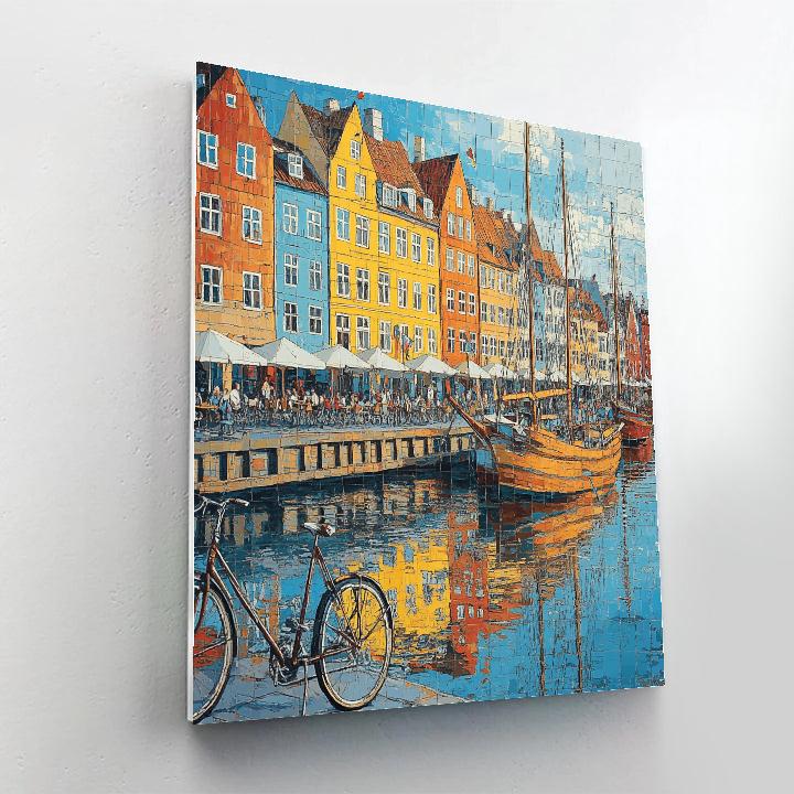 Colorful Houses Of Nyhavn Copenhagen Denmark painting number kit