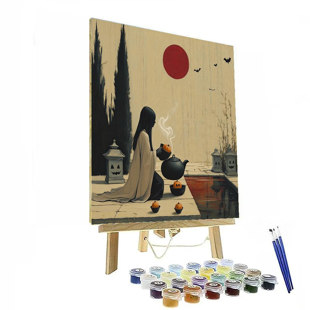 Tea Ceremony In Haunted Umbra Garden Painting by numbers kit