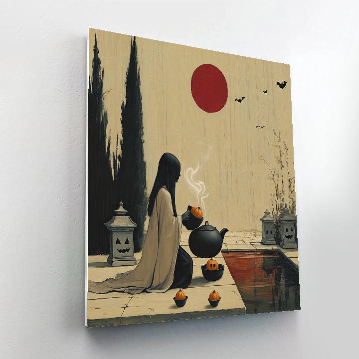 Tea Ceremony In Haunted Umbra Garden Painting by numbers kit