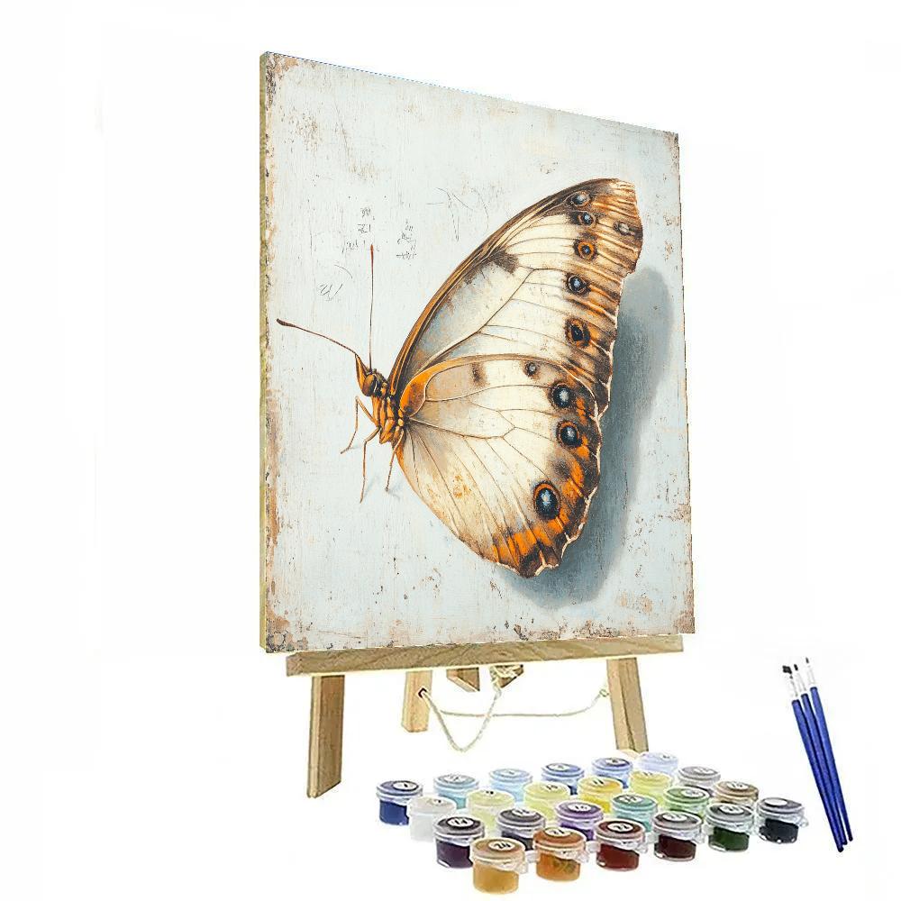 Leonardo Da Vinci Inspired Butterfly Wing Topography Numbered painting kits