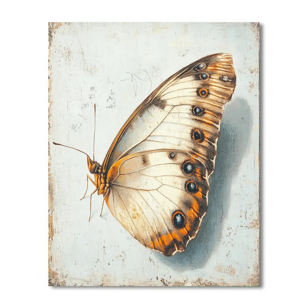 Leonardo Da Vinci Inspired Butterfly Wing Topography Numbered painting kits