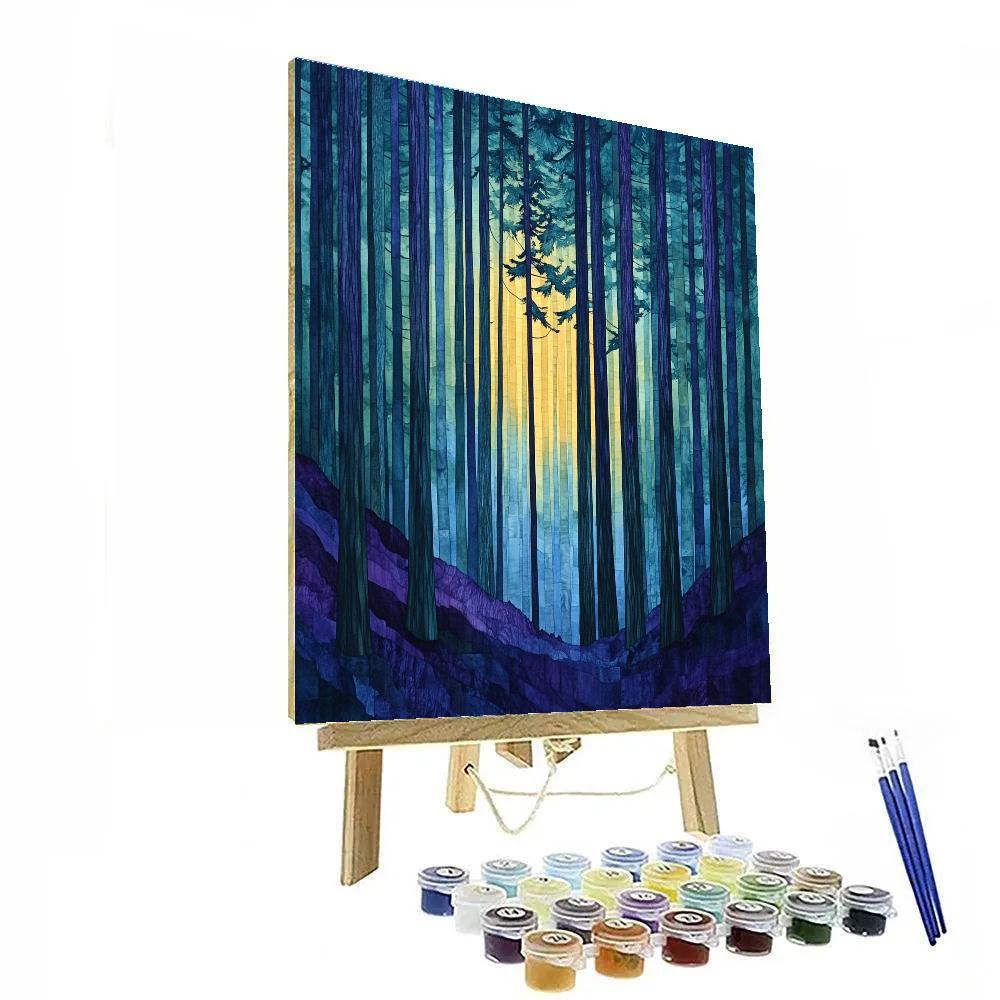 Emily Carr Inspired Cathedral Cedar Vortex painting number kit