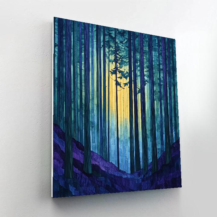 Emily Carr Inspired Cathedral Cedar Vortex painting number kit