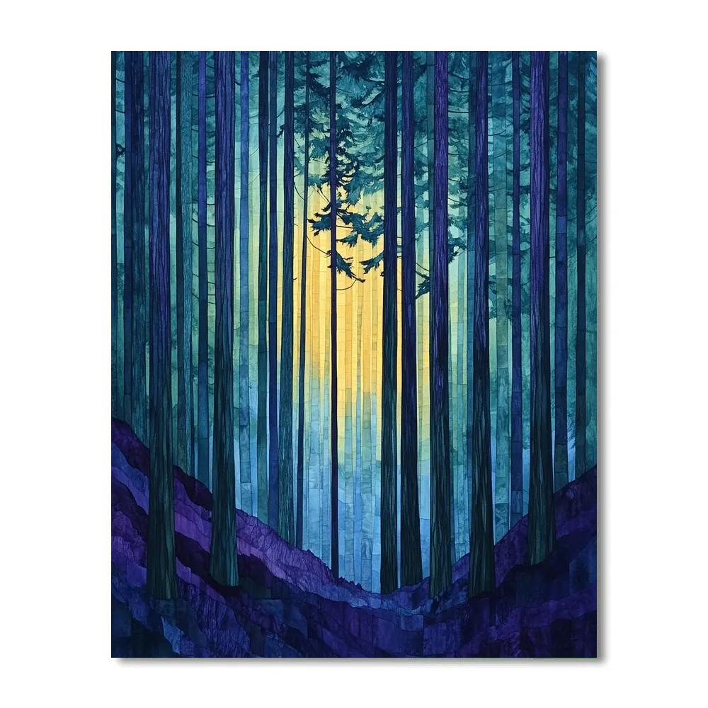 Emily Carr Inspired Cathedral Cedar Vortex painting number kit