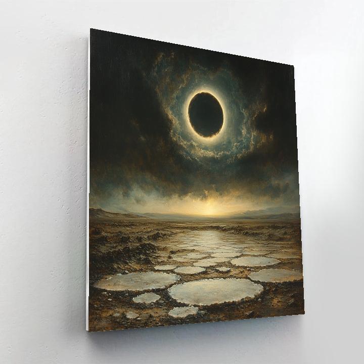 Francisco Goya Inspired Eclipse Over Salted Moor paint by color
