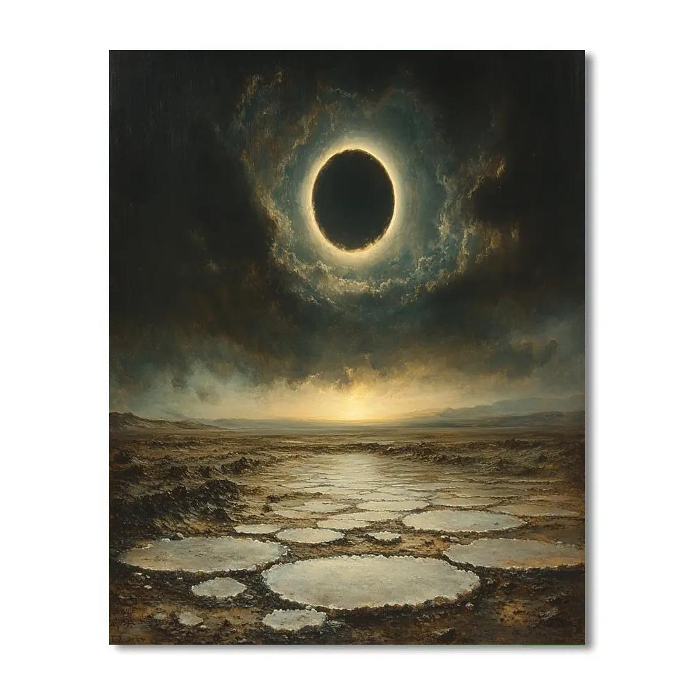Francisco Goya Inspired Eclipse Over Salted Moor paint by color