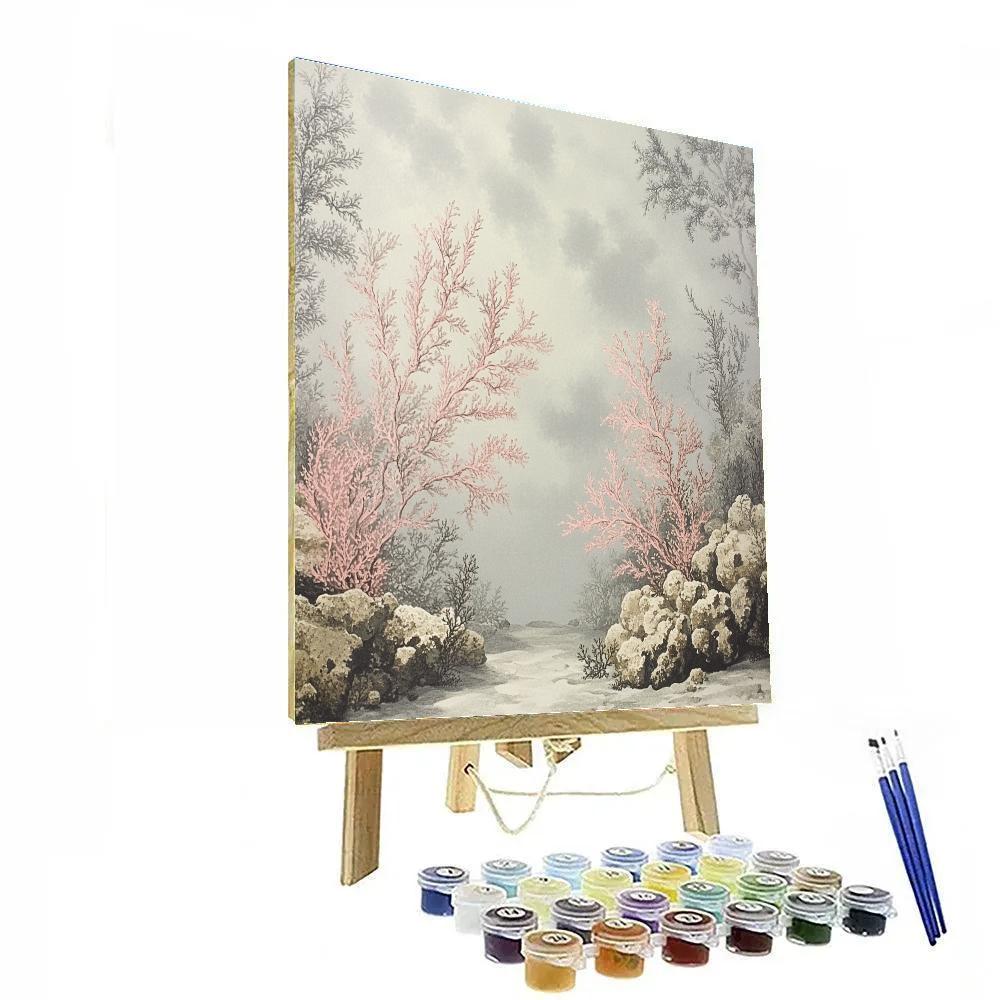 Leonardo Da Vinci Inspired Coral Reef Without Creatures Numbered painting kits