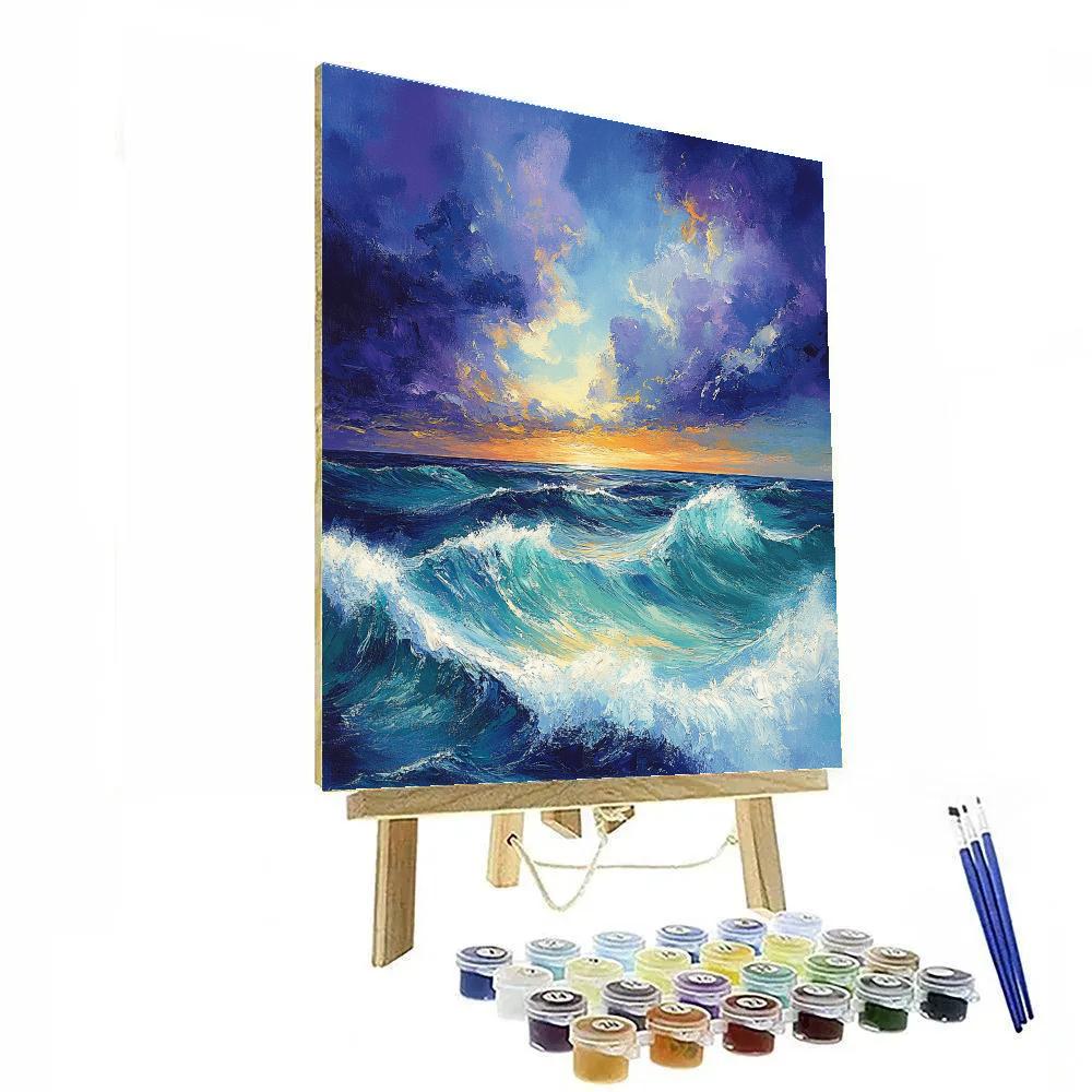 Emily Carr Inspired Stormbreak Over Pacific Edge painting number kit