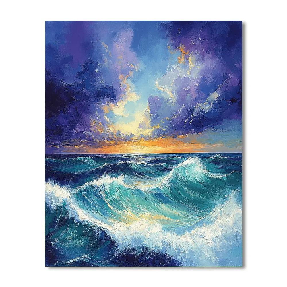 Emily Carr Inspired Stormbreak Over Pacific Edge painting number kit