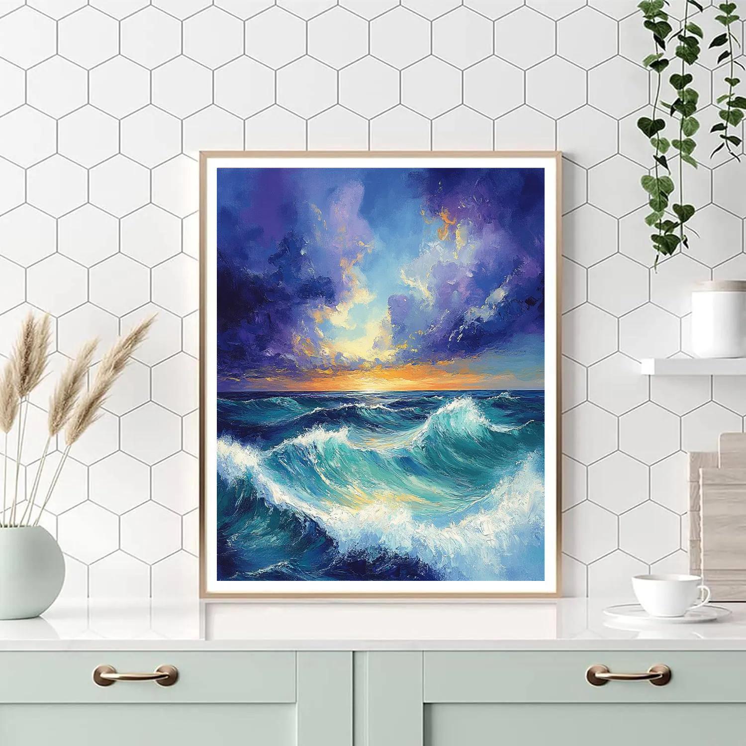 Emily Carr Inspired Stormbreak Over Pacific Edge painting number kit