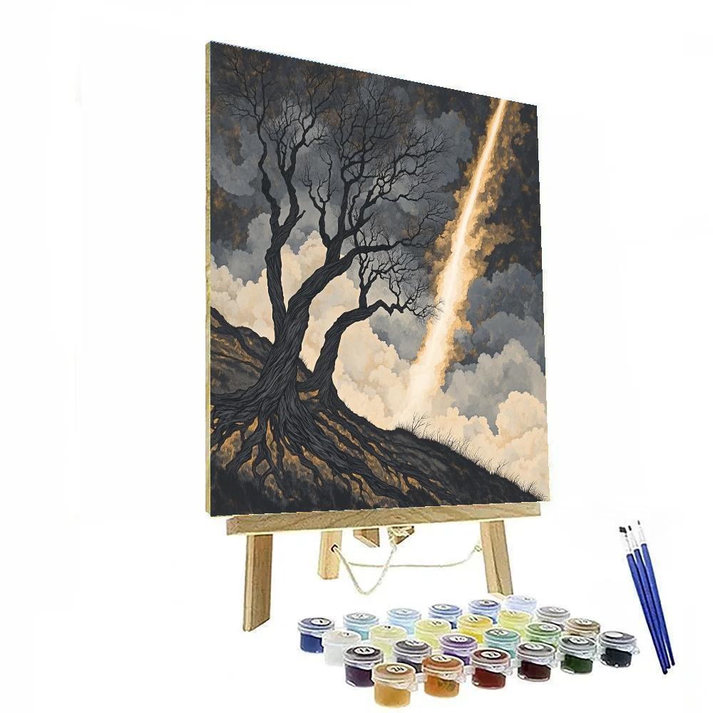 Francisco Goya Inspired Comet Wind Through Dead Orchard painting number kit