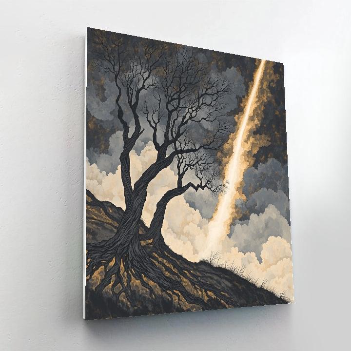 Francisco Goya Inspired Comet Wind Through Dead Orchard painting number kit