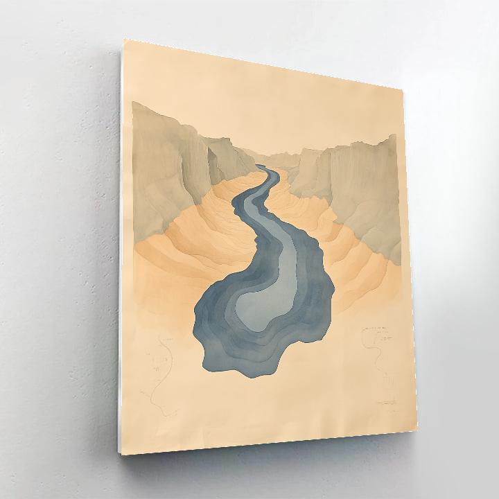 Leonardo Da Vinci Inspired River Meander Mathematics Paint by numbers kits